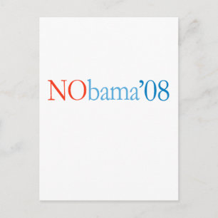 ANTI-OBAMA / NOBAMA '08 BRIEFKAART