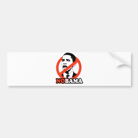 ANTI-OBAMA/NOBAMA T-SHIRT BUMPERSTICKER (Voorkant)
