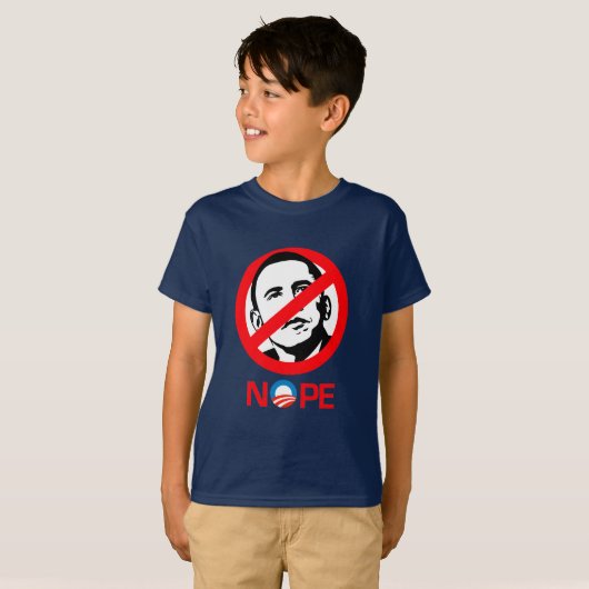 Anti-Obama - Nope T-shirt (Voorkant volledig)