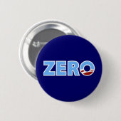 Anti-Obama: Nul Ronde Button 5,7 Cm (Voorkant /achterkant)