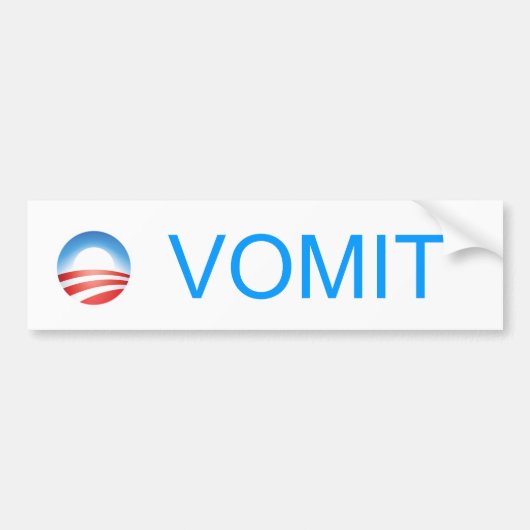 Anti-Obama O-Vomit Bumpersticker (Voorkant)