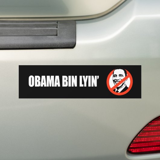 Anti-Obama - obama bin lyin' Bumpersticker (Op auto)