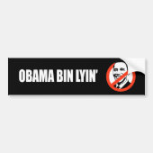 Anti-Obama - obama bin lyin' Bumpersticker (Voorkant)