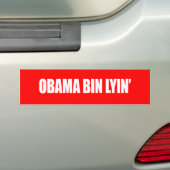 Anti-Obama - obama bin lyin' Bumpersticker (Op auto)