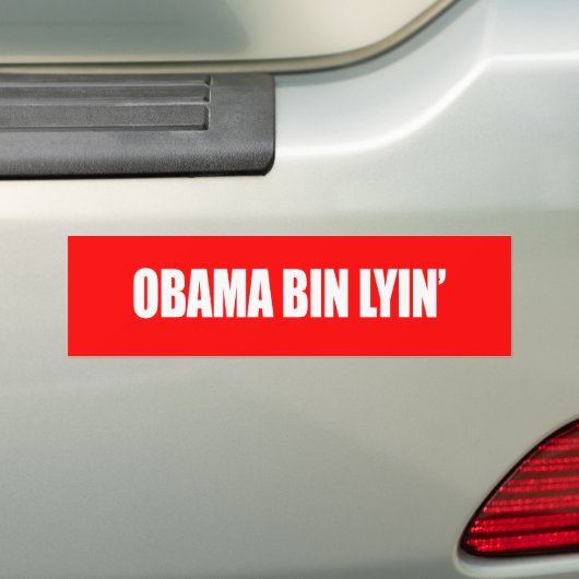 Anti-Obama - obama bin lyin' Bumpersticker (Op auto)