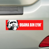 Anti-Obama - obama bin lyin' Bumpersticker (Op auto)