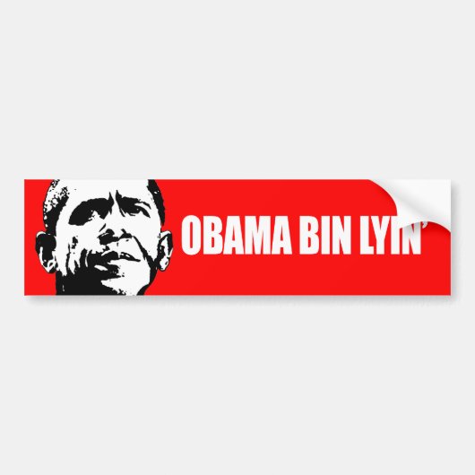 Anti-Obama - obama bin lyin' Bumpersticker (Voorkant)