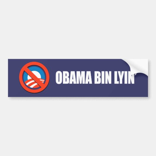 Anti-Obama - obama bin lyin' Bumpersticker (Voorkant)