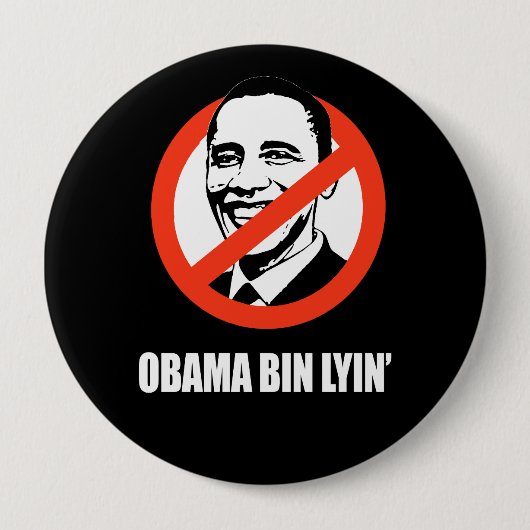 Anti-Obama - obama bin lyin' Ronde Button 4,0 Cm (Voorkant)