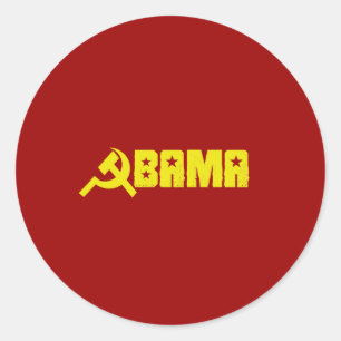 Anti-Obama - Obama is een communist Ronde Sticker