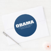 ANTI-OBAMA-Obama is net alsof je de papiermachine  Ronde Sticker (Envelop)