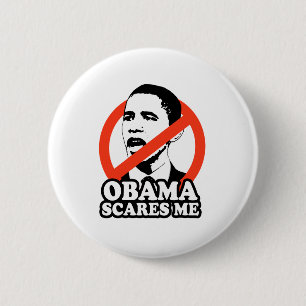 ANTI-OBAMA/OBAMA SCHERM ME RONDE BUTTON 5,7 CM