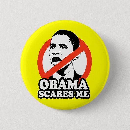 ANTI-OBAMA/OBAMA SCHERM ME RONDE BUTTON 5,7 CM (Voorkant)