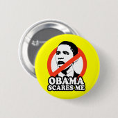 ANTI-OBAMA/OBAMA SCHERM ME RONDE BUTTON 5,7 CM (Voorkant /achterkant)