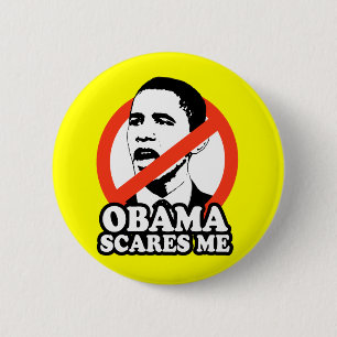 ANTI-OBAMA/OBAMA SCHERM ME RONDE BUTTON 5,7 CM