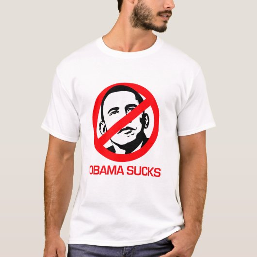 Anti-Obama - Obama Sucks T-shirt (Voorkant)