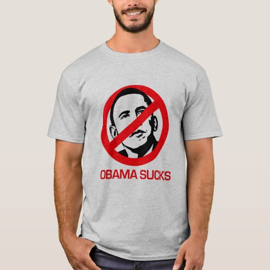 Anti-Obama - Obama Sucks T-shirt (Voorkant)