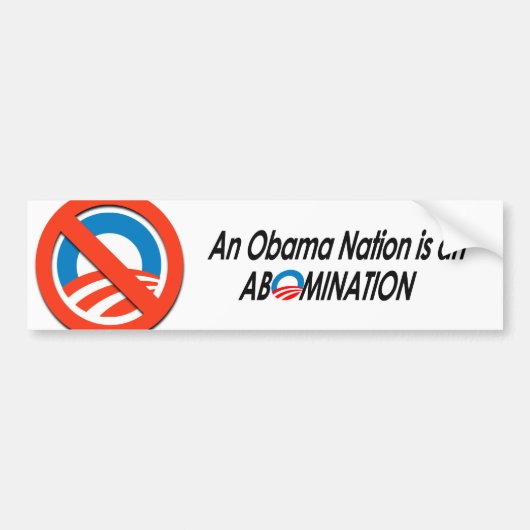 Anti-Obama - Obamanatie 2 Bumpersticker (Voorkant)