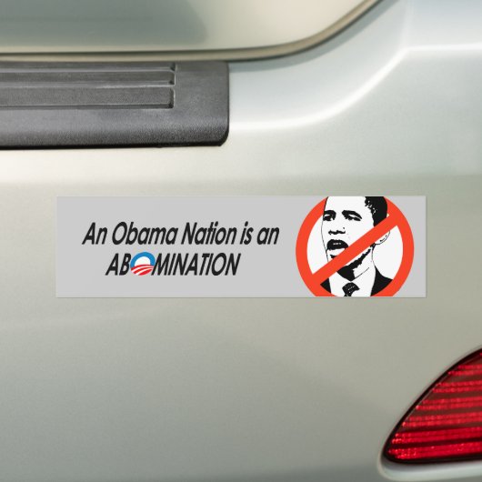 Anti-Obama - Obamanatie 2 Bumpersticker (Op auto)
