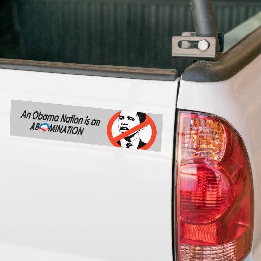 Anti-Obama - Obamanatie 2 Bumpersticker (Op Truck)