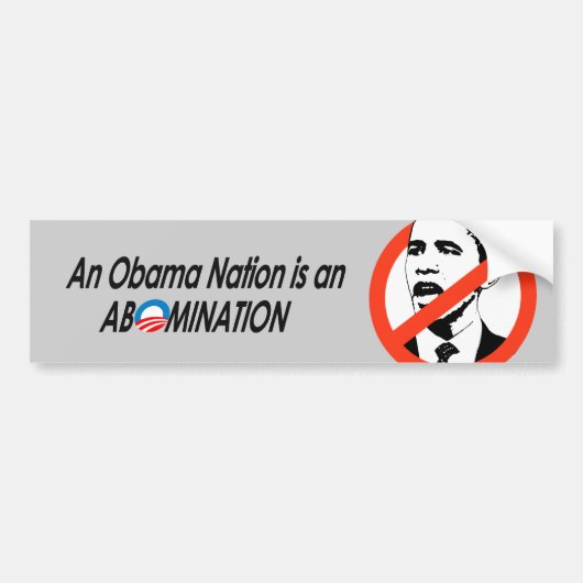 Anti-Obama - Obamanatie 2 Bumpersticker (Voorkant)