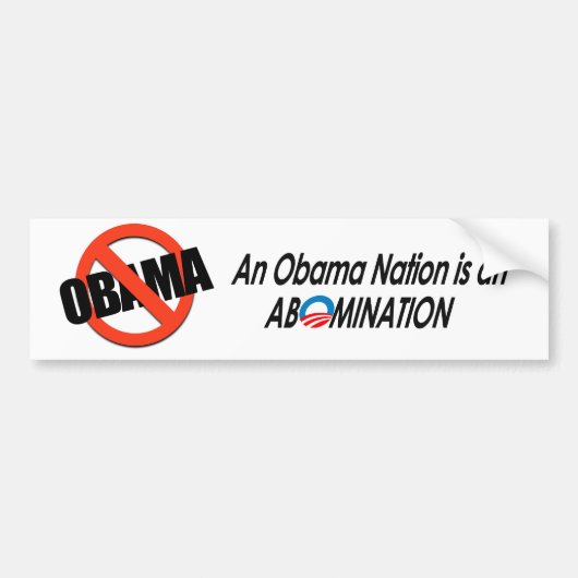 Anti-Obama - Obamanatie 2 Bumpersticker (Voorkant)