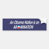 Anti-Obama - Obamanatie Bumpersticker (Voorkant)