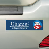 Anti-Obama - Omdat iedereen je geld verdient Bumpersticker (Op auto)