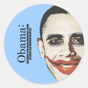 Anti-Obama - Omdat iedereen je geld verdient Ronde Sticker
