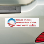 Anti-Obama omdat (rood) Bumpersticker (Op auto)