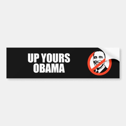 Anti-Obama - omhoog uw obama Bumpersticker (Voorkant)