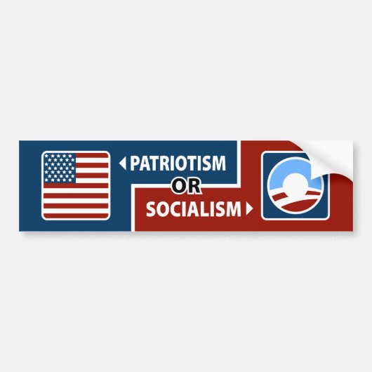Anti-Obama Patriotisme of Bumpersticker van het so (Voorkant)