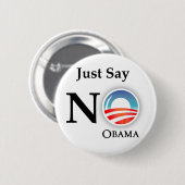 ANTI OBAMA PIN RONDE BUTTON 5,7 CM (Voorkant /achterkant)