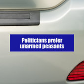 ANTI-OBAMA- Politici verkiezen ongewapende Preside Bumpersticker (Op auto)