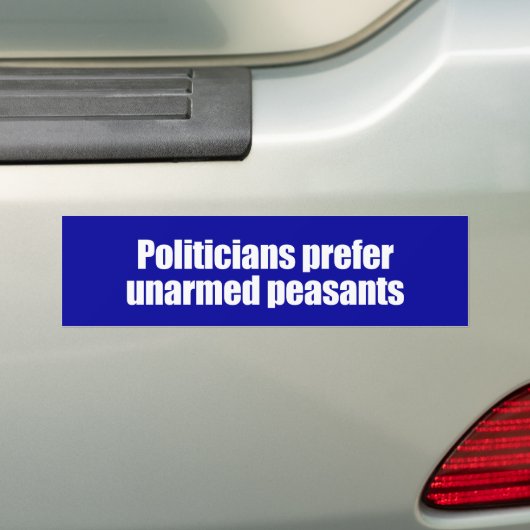 ANTI-OBAMA- Politici verkiezen ongewapende Preside Bumpersticker (Op auto)