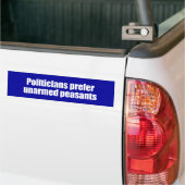 ANTI-OBAMA- Politici verkiezen ongewapende Preside Bumpersticker (Op Truck)