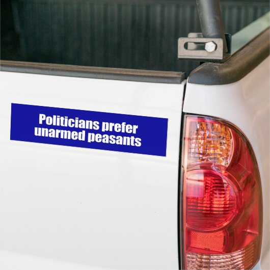 ANTI-OBAMA- Politici verkiezen ongewapende Preside Bumpersticker (Op Truck)