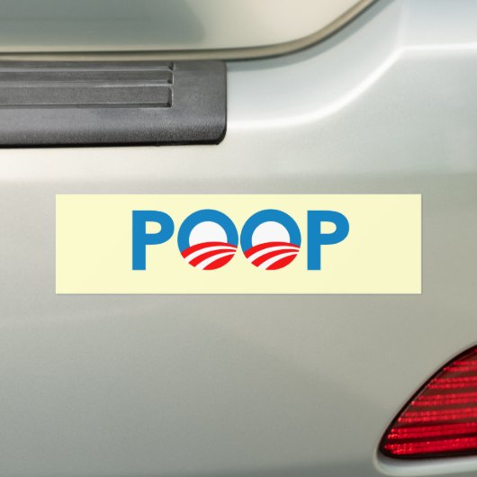 ANTI-OBAMA — POOP BUMPERSTICKER (Op auto)