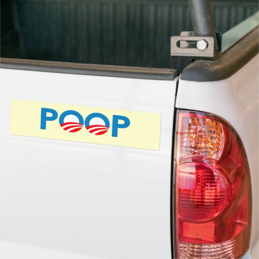 ANTI-OBAMA — POOP BUMPERSTICKER (Op Truck)