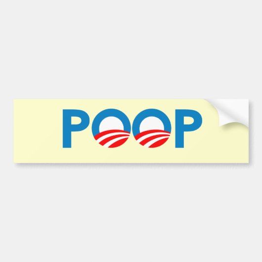 ANTI-OBAMA — POOP BUMPERSTICKER (Voorkant)