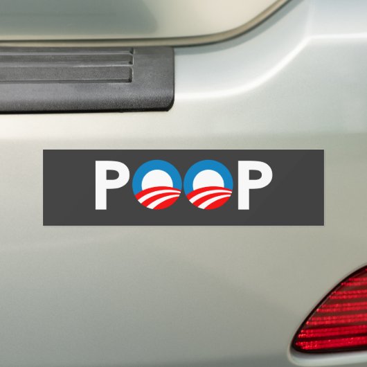 ANTI-OBAMA — POOP BUMPERSTICKER (Op auto)
