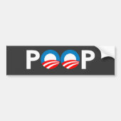 ANTI-OBAMA — POOP BUMPERSTICKER (Voorkant)