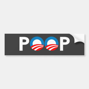 ANTI-OBAMA — POOP BUMPERSTICKER