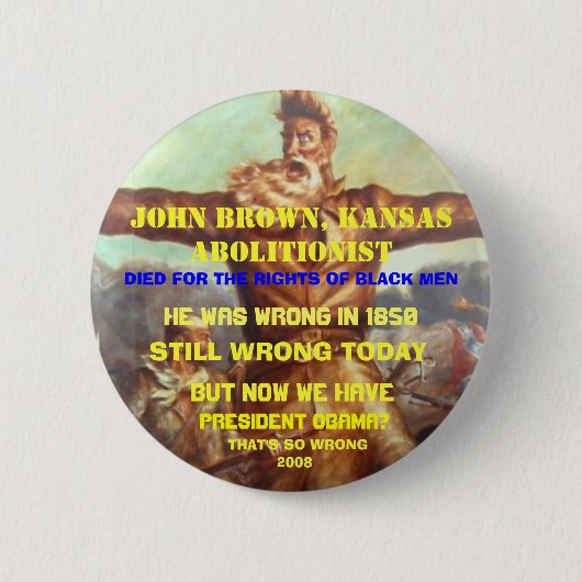 ANTI OBAMA POST ELECTION RONDE BUTTON 5,7 CM (Voorkant)