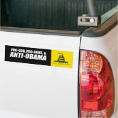 Anti-Obama - PRO-GOD PRO-PISTOLEN ANTI-OBAMA Bumpe Bumpersticker (Op Truck)