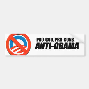 Anti-Obama - PRO-GOD PRO-PISTOLEN ANTI-OBAMA Bumpersticker