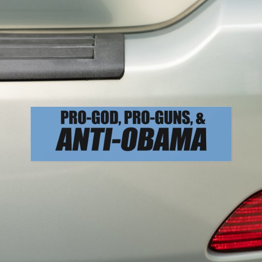 Anti-Obama - PRO-GOD PRO-PISTOLEN ANTI-OBAMA Bumpersticker (Op auto)