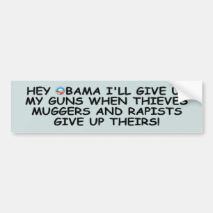 Anti-Obama pro pistolen niet meer Obama Bumpersticker