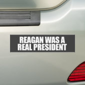 ANTI-OBAMA-Reagan was een echt President Bumpersticker (Op auto)