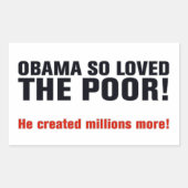 Anti Obama Rechthoekige Sticker (Voorkant)